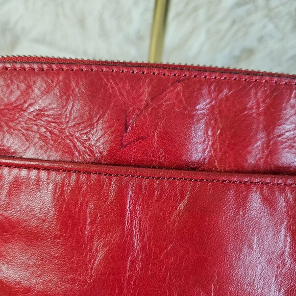 Michael Kors Women's Red Leather Crossbody Bag - Picture 7 of 14